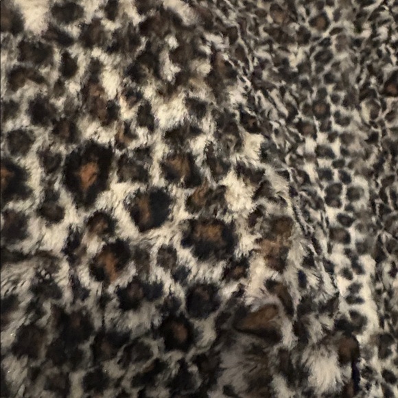 UbU Reversible Leopard Print Faux Fur And Solid Brown Jacket Zip Front Pockets M - Picture 10 of 11
